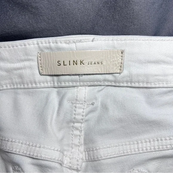 Slink Jeans Plus “Curvy” Mid-Rise Ankle Skinny Jeans Size 14 <white> - Picture 6 of 10